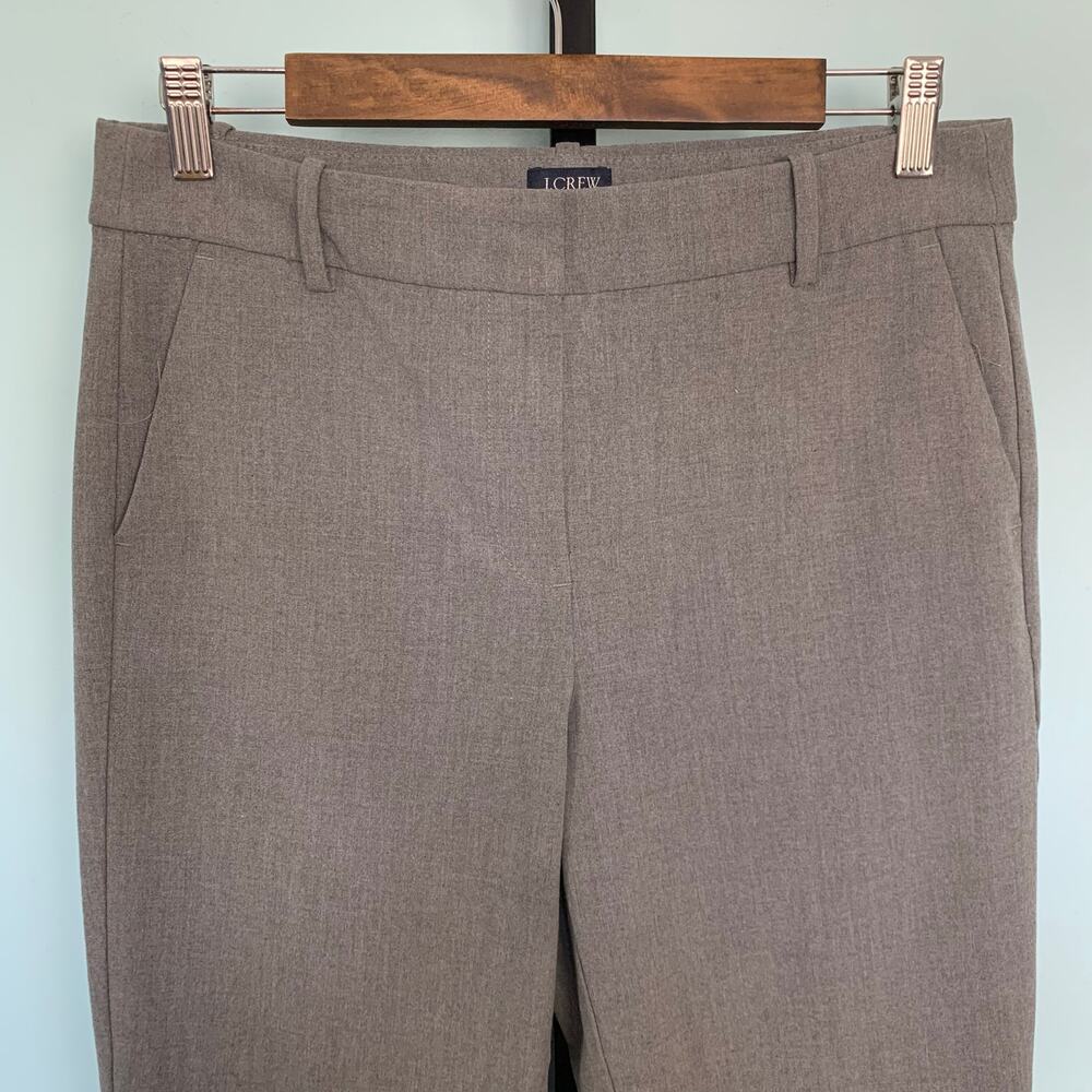 J. Crew Slim Cropped Ruby Fit Pants in Grey Stretch Twill Size 8 - Picture 3 of 7